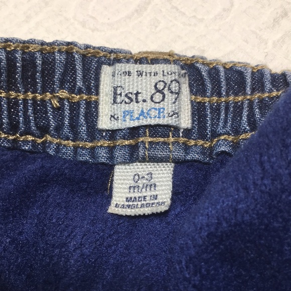 0-3m (5/$20) Fleece-Lined Jeans by 1989 Place - Picture 7 of 13